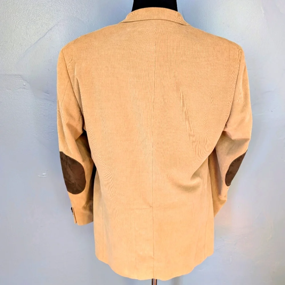 Lauren Ralph Lauren cotton corduroy, 2 button sport coat elbow protectors. 40 R